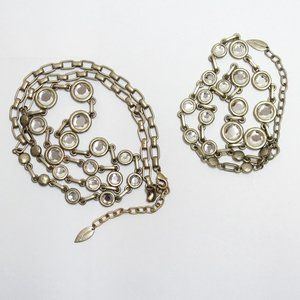 2 Clear Faceted Coldwater Creek Necklaces